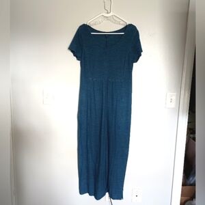 Pure Jill Indigo Short sleeve Maxi Dress Small